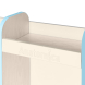 Комплект Anatomica Genius парта + кресло + надстройка + выдвижной ящик + подставка для книг клен/голубой со светло-голубым креслом Armata
